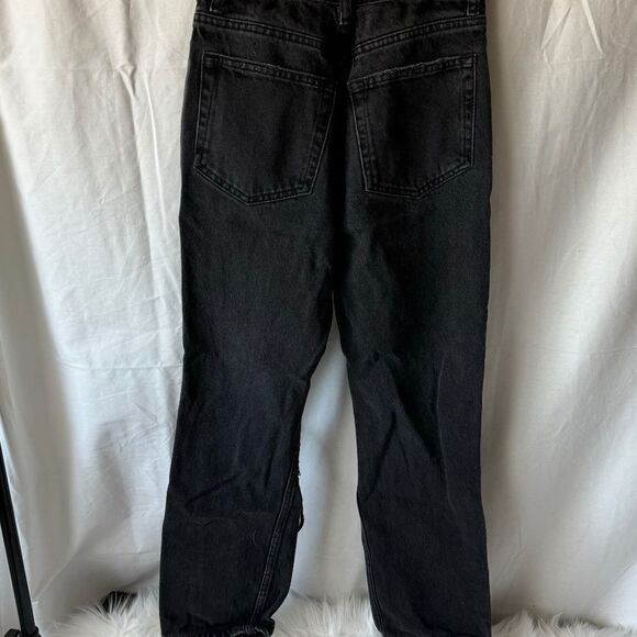 Reformation Cynthia High Rise Destroyed Straight Leg Jeans In Lagoon Sz 23 - Picture 9 of 10